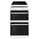 Amica AFC5100WH 50cm twin cavity, 4 x cer zone, top 41 ltr, bottom 64 ltr, white