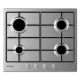 Candy CHW6BRX 60cm Gas Hob4 Burners, enamel pan stands, front rotary control, automatic ignition, F