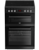 Beko EDC634K 60cm Double Oven Electric Cooker with Ceramic Hob - Black