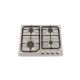 Montpellier 60cm Gas Hob Cast Iron Support Stainless Steel - 4 Burners