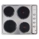 CDA HE6052SS 4 solid plate electric hob, Side control, 6 power levels