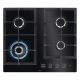 Aeg HKB64450NB 60cm Flamelight, Gas on glass hob, StepPower controls, LED display with minute minde