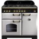 Rangemaster Classic Deluxe 100cm Dual Fuel Range 114780 Royal Pearl and Brass