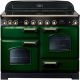 Rangemaster 113080 Classic Deluxe 110cm Electric Cooker with Induction Green and Brass
