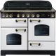Rangemaster 113120 Classic Deluxe 110cm Electric Cooker with Induction White and Brass