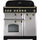 Rangemaster 114740 Classic Deluxe Ceramic 90cm Electric Range Cooker Royal Pearl and Brass