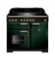 Rangemaster - 100cm Classic Deluxe Induction Range 114000 Green and Brass