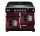 Rangemaster 117050 Classic 110cm Electric Cooker with Induction Cranberry and Chrome