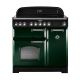 Rangemaster 11350 Classic Deluxe 90cm Dual Fuel Range Cooker Green and Chrome