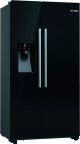 Bosch KAD93VBFPG American style, side by side fridge Freezer Black gloss doors, with grey sides