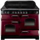 Rangemaster 84440 Classic Deluxe 110cm Electric Range Cooker With Ceramic Hob - Cranberry And Chrome 
