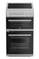 Beko EDVC503S 50cm Double Oven Electric Cooker with Ceramic Hob - Silver
