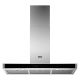 Zanussi ZFT919Y 90cm T Box Chimney Hood, Stainless Steel with Black glass front, Touch on glass con