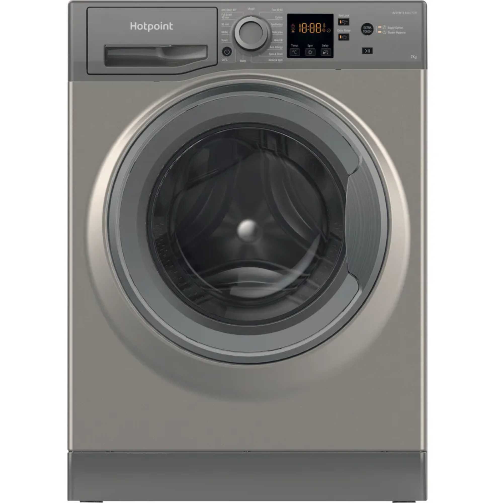 Hotpoint NSWM7469GGUK freestanding front loading washing machine