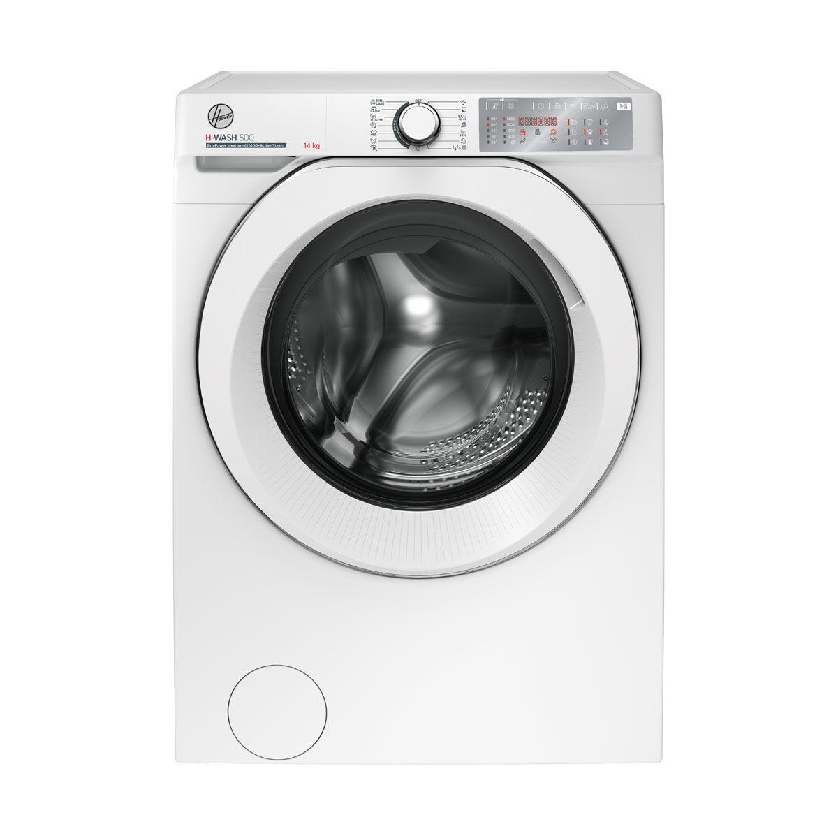 Hoover HWB 414AMC H-Wash 500, 14kg 1400rpm Washing Machine, White, WiFi, 14/30/44 min Rapid, Digital