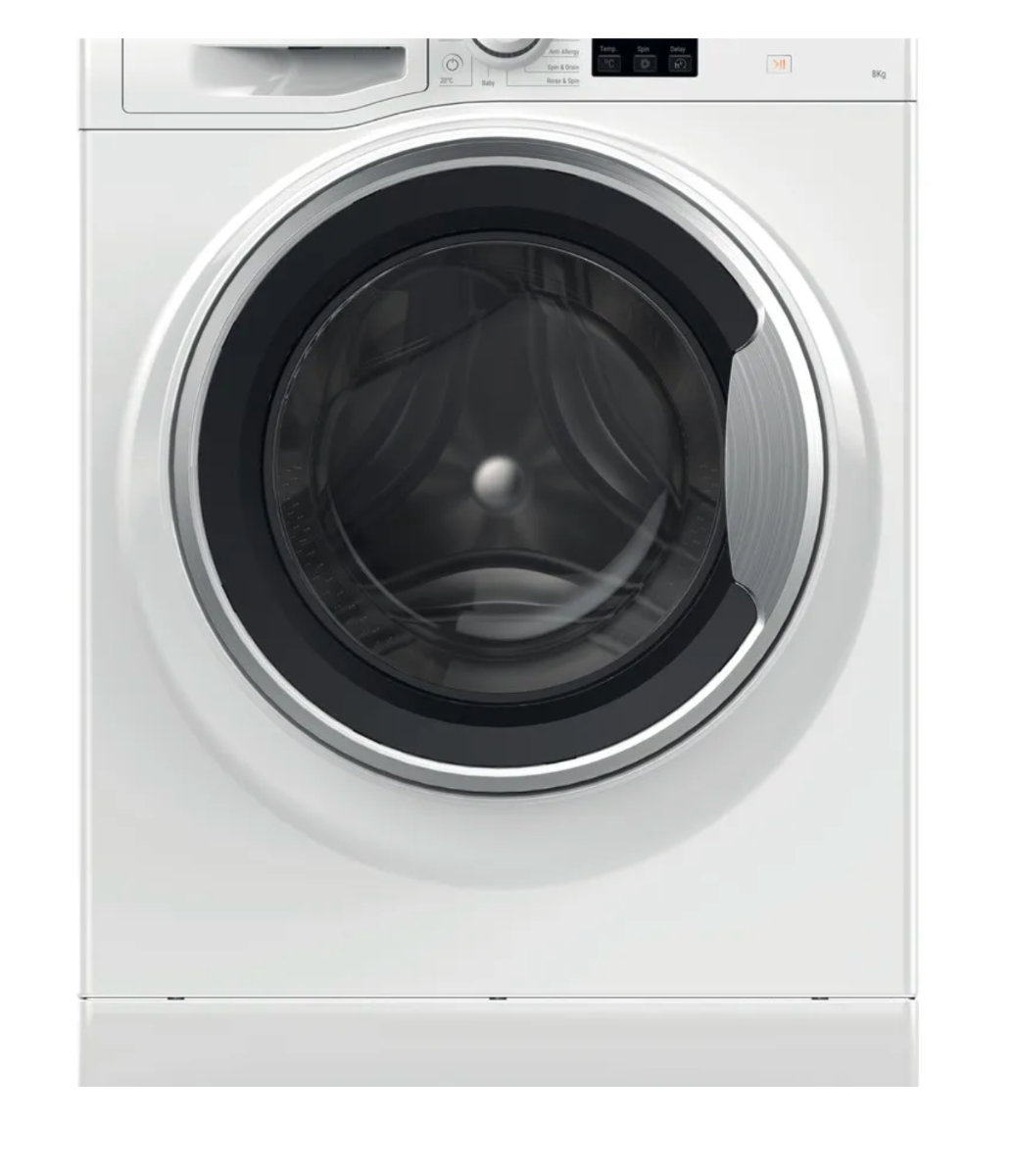 Photos - Washing Machine Hotpoint-Ariston Hotpoint NSWE846WSUK 8kg 1400 Spin  - White 