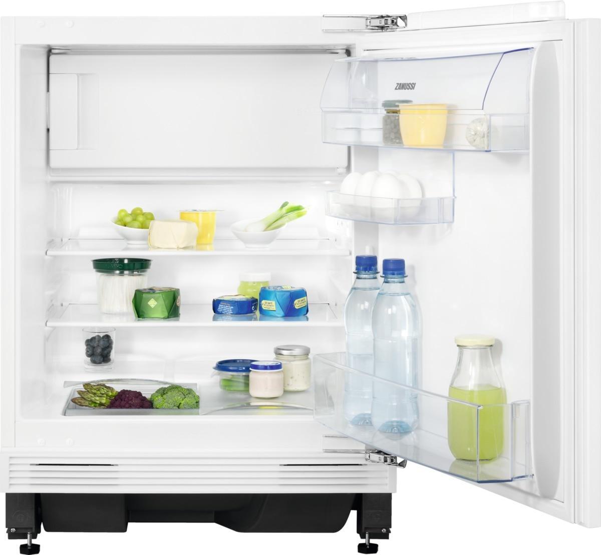 Zanussi ZEAN82FR Built-under Fridge with 4 Star Freezer Compartment, F Energy, Door on Door Fixing